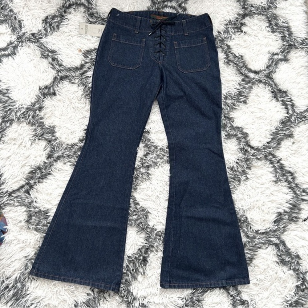 *Kathrine Hamnett Denim Lace Fly Flare Jeans